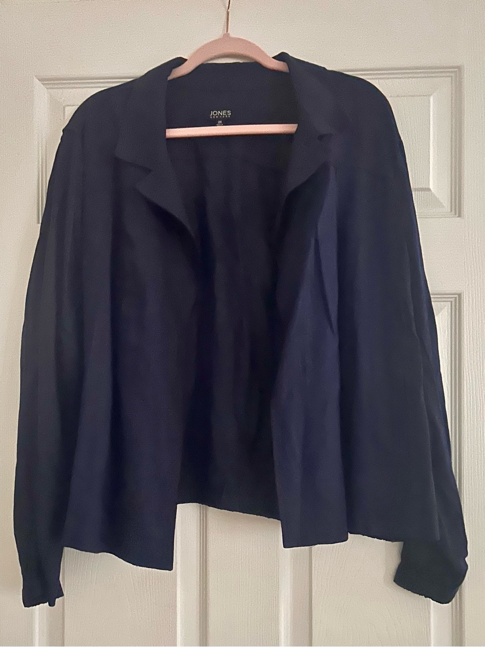 Jones New York Navy Open-Front Blazer Jacket